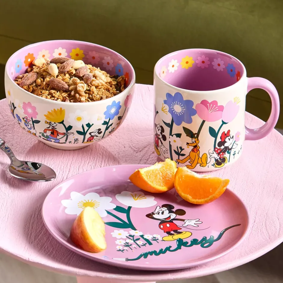 New Assiette Mickey à fleurs Cuisine