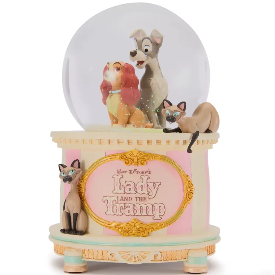 New Boule à neige La Belle et le Clochard musicale Ornements|Boules À Neige