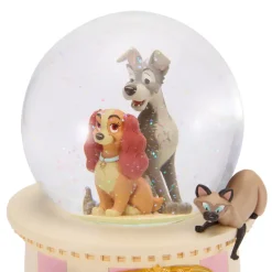 New Boule à neige La Belle et le Clochard musicale Ornements|Boules À Neige