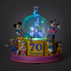 Hot Boule à neige musicale lumineuse Mickey Mouse et ses amis 70e anniversaire de Disneyland Resort Ornements