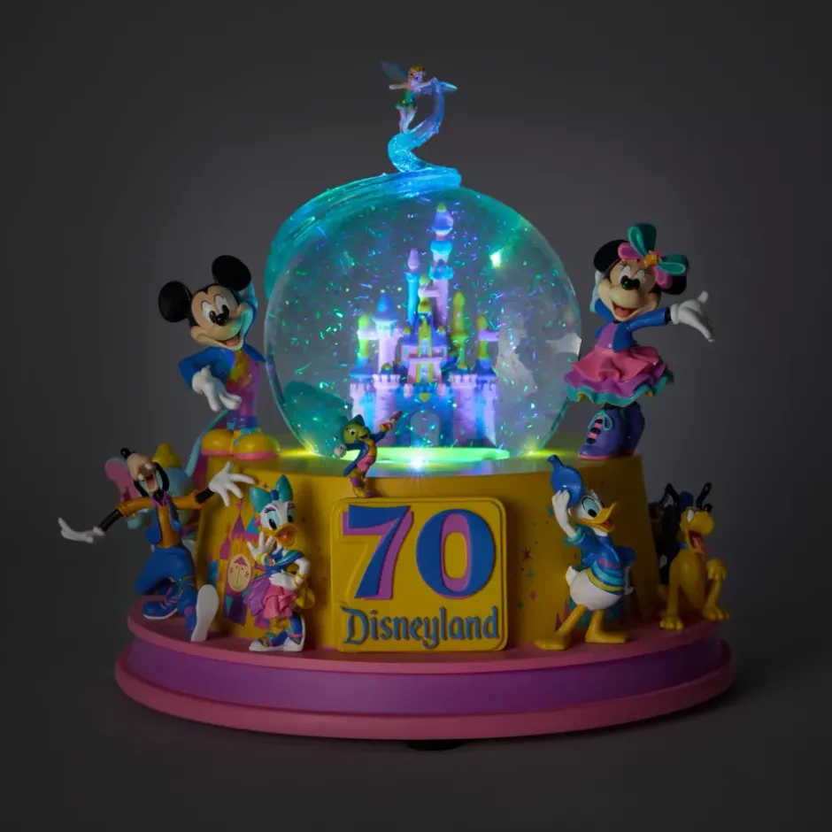 Hot Boule à neige musicale lumineuse Mickey Mouse et ses amis 70e anniversaire de Disneyland Resort Ornements