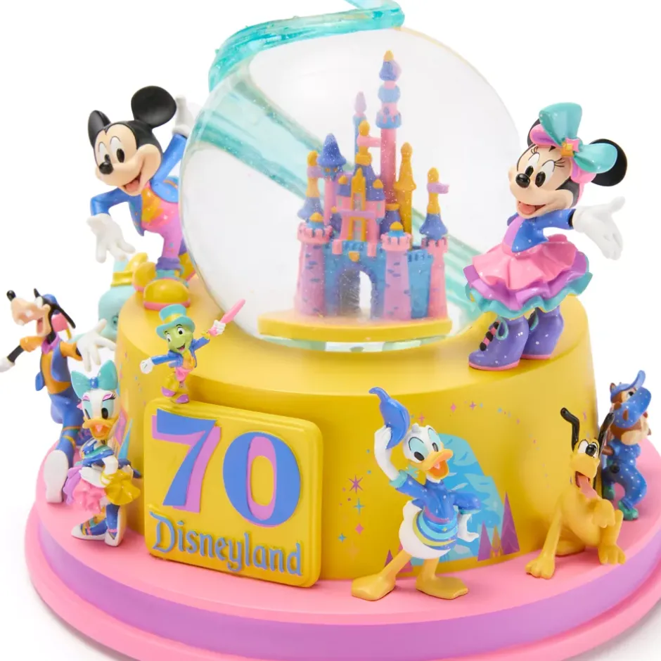 Hot Boule à neige musicale lumineuse Mickey Mouse et ses amis 70e anniversaire de Disneyland Resort Ornements