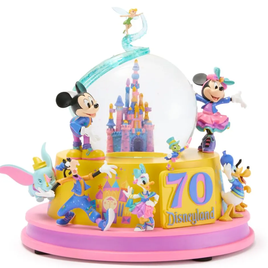 Hot Boule à neige musicale lumineuse Mickey Mouse et ses amis 70e anniversaire de Disneyland Resort Ornements