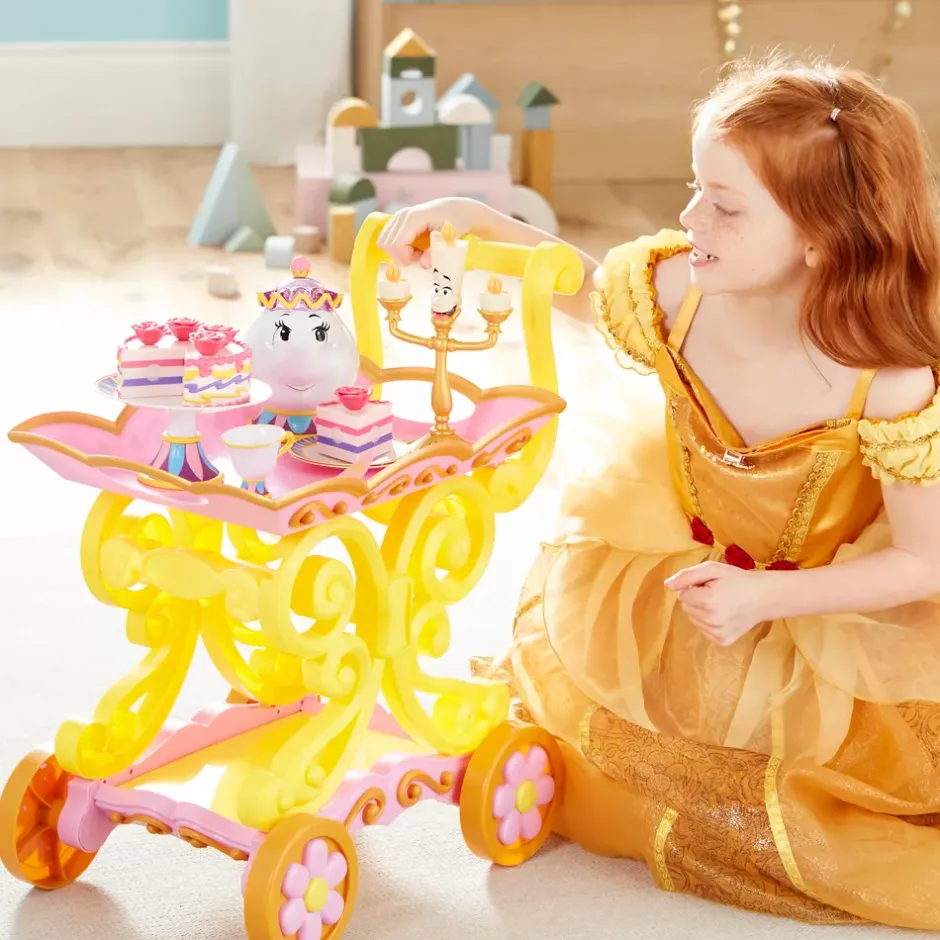 Chariot à thé Belle qui chante "Be our guest", La Belle et la Bête Jeux Imaginatifs