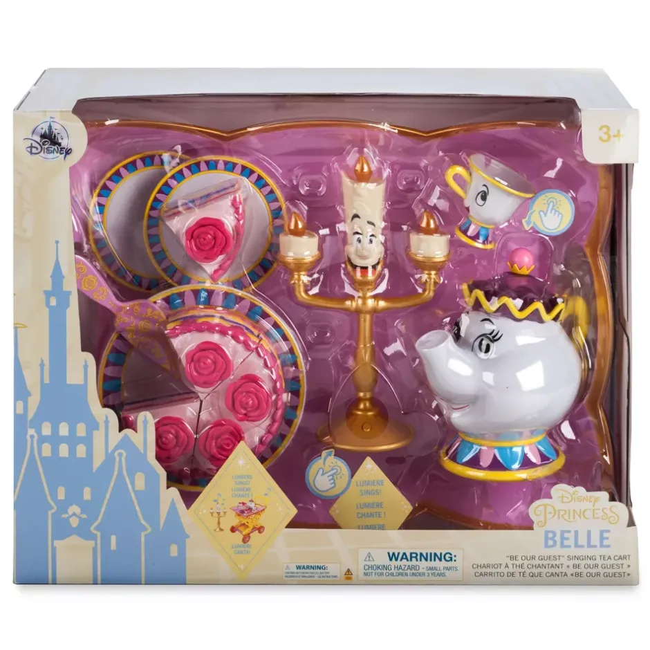 Chariot à thé Belle qui chante "Be our guest", La Belle et la Bête Jeux Imaginatifs