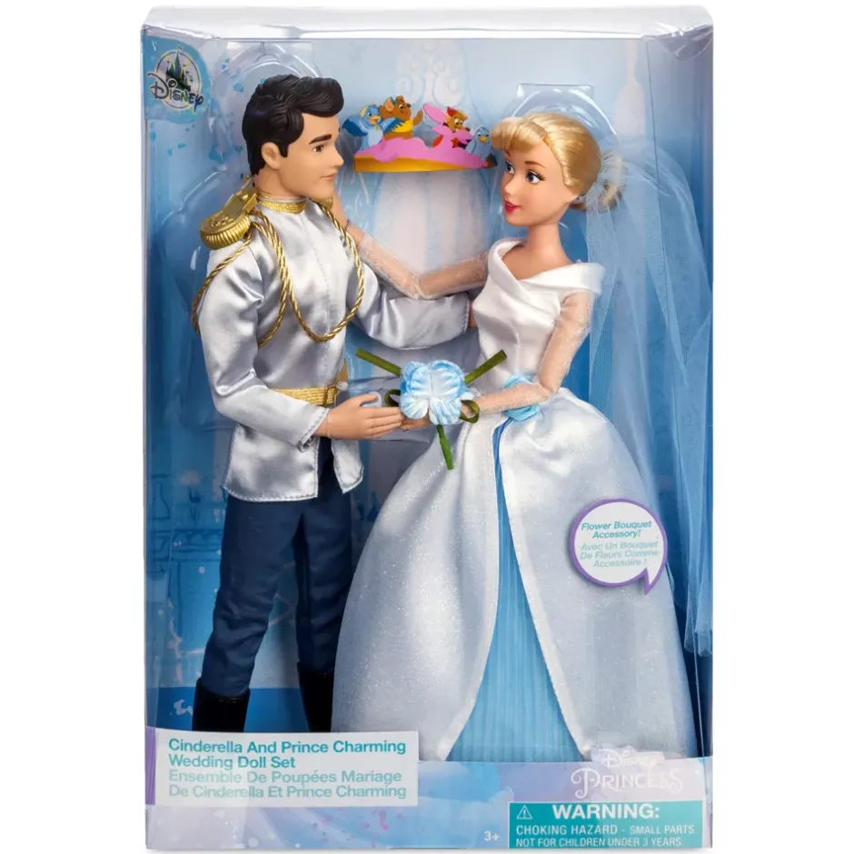 Hot Coffret de poupées classiques Mariage de Cendrillon et du Prince Charmant Poupées Disney|Figurines Et Univers