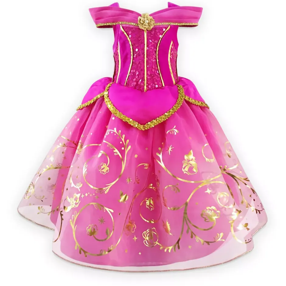 New Déguisement deluxe Aurore pour enfants, La Belle au Bois Dormant Enfant Déguisements Princesses Disney|Déguisements Pour Enfant