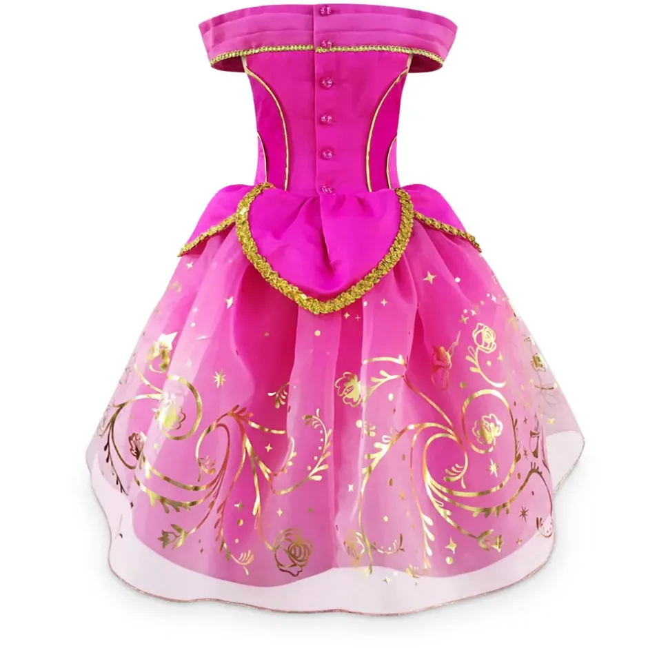 New Déguisement deluxe Aurore pour enfants, La Belle au Bois Dormant Enfant Déguisements Princesses Disney|Déguisements Pour Enfant