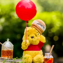 New Japon Peluche Winnie l'Ourson avec pot de miel sur la tête de taille moyenne, 30 cm Peluches