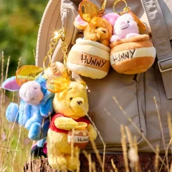 New Japon Porte-clés petite peluche Bourriquet avec pot de miel, Winnie l'Ourson, 16 cm Peluches