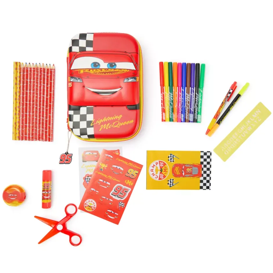 Ensemble d'articles de papeterie Flash McQueen, Disney Pixar Cars Sets De Papeterie