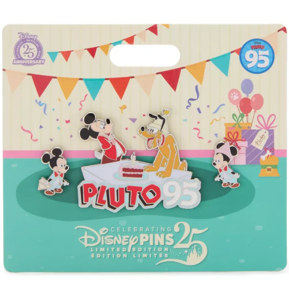 Outlet Ensemble de pin's 95e anniversaire de Pluto en édition limitée Pins