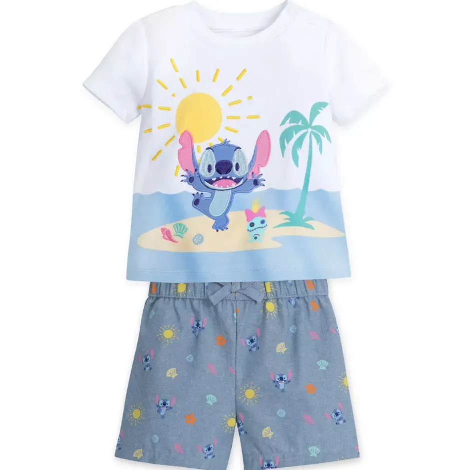 Online Ensemble short et t-shirt Stitch pour bébé, Lilo & Stitch Enfant Vêtements Pour Bébé