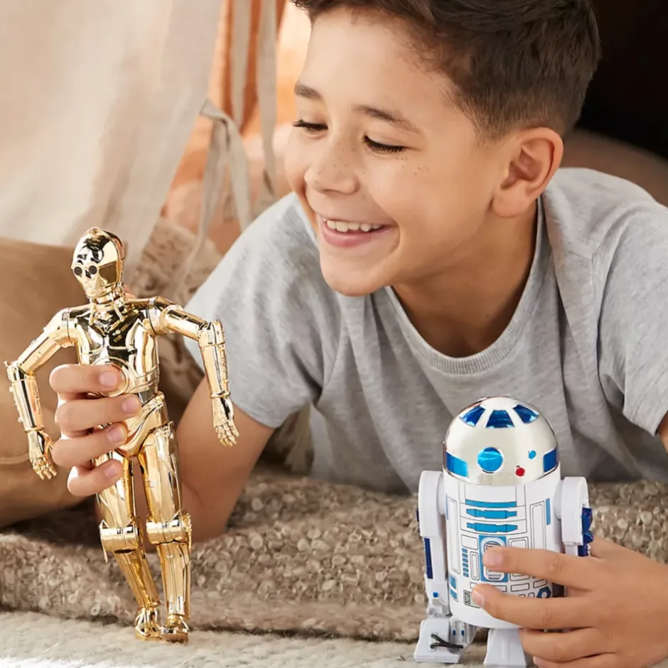 New Figurines articulées R2-D2 et C-3PO lumineuses et sonores, Star Wars Figurines