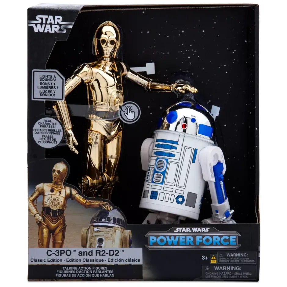 New Figurines articulées R2-D2 et C-3PO lumineuses et sonores, Star Wars Figurines