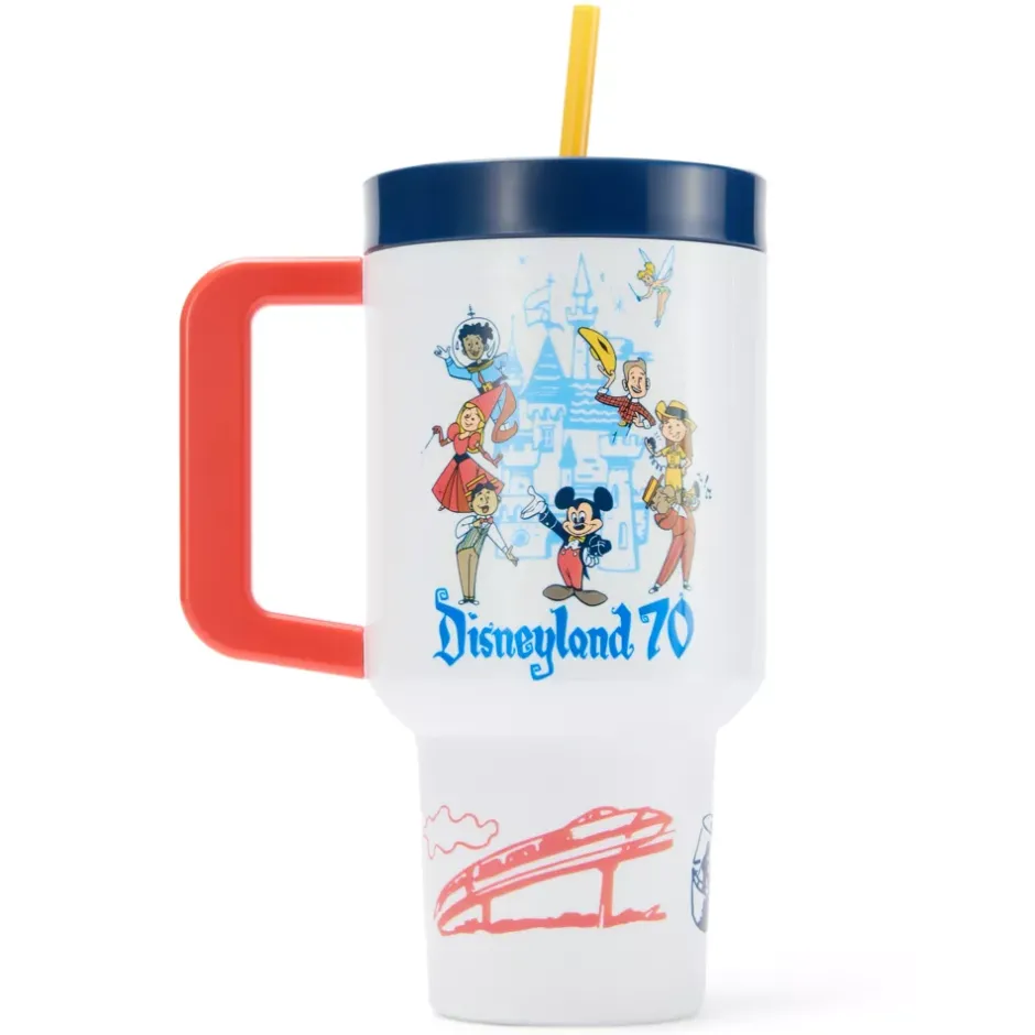 Best Gobelet avec paille Mickey Mouse et ses amis 70e anniversaire de Disneyland Resort Mugs, Tasses Et Gobelets