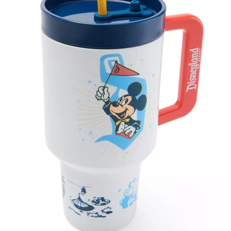 Best Gobelet avec paille Mickey Mouse et ses amis 70e anniversaire de Disneyland Resort Mugs, Tasses Et Gobelets