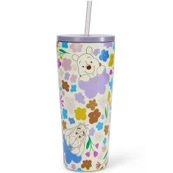 Sale Gobelet Winnie l'Ourson et ses amis en acier inoxydable avec paille Mugs, Tasses Et Gobelets