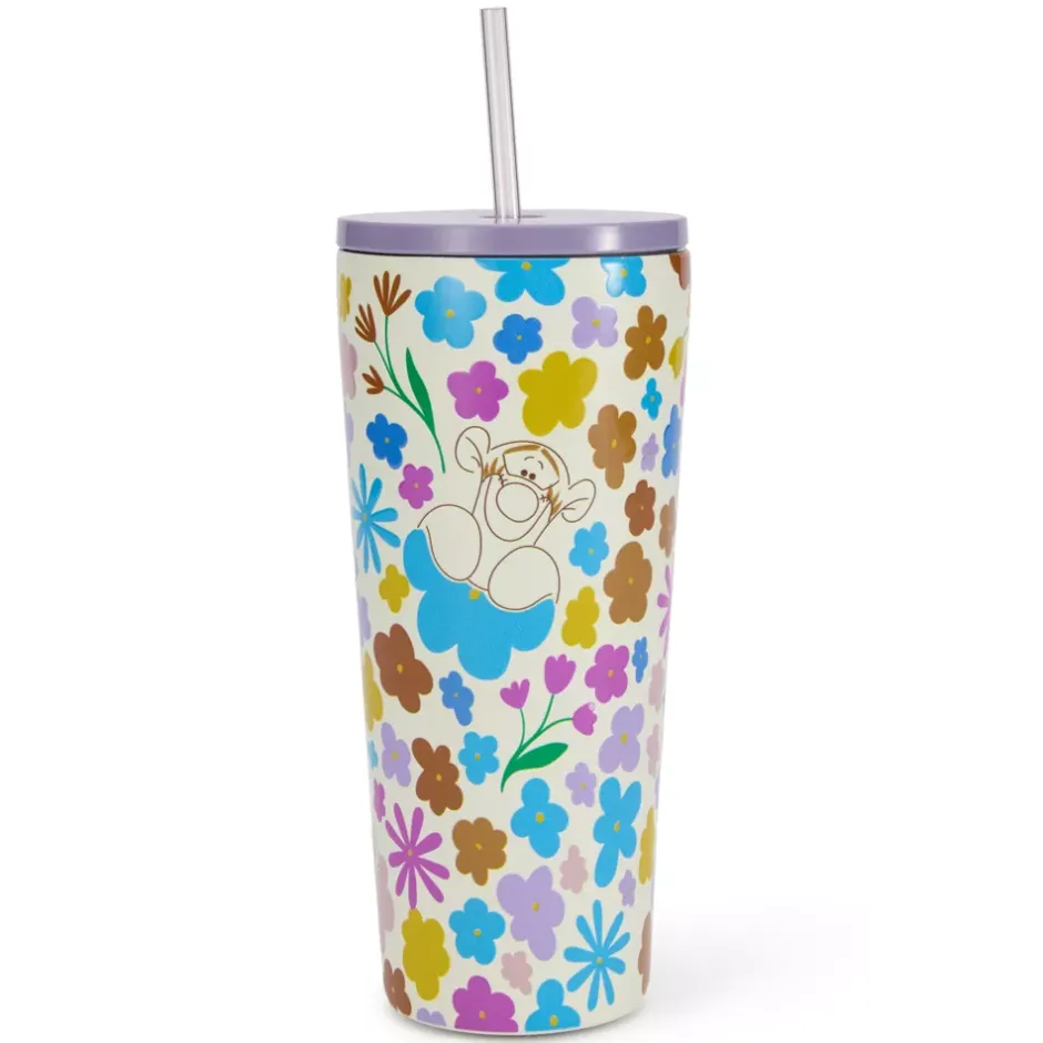 Sale Gobelet Winnie l'Ourson et ses amis en acier inoxydable avec paille Mugs, Tasses Et Gobelets