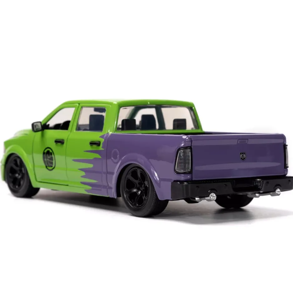 Clearance Jada Toys Figurine Hulk avec modèle réduit de la Dodge Ram 1500 de 2014, échelle 1/24 Véhicules