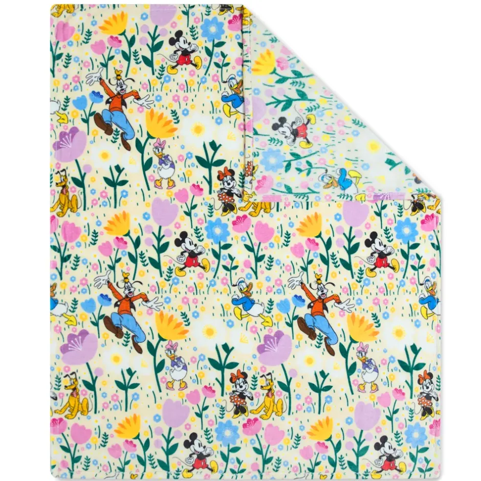 Outlet Jeté Mickey et ses amis en polaire à fleurs Accessoires De Décoration Disney|Ameublement