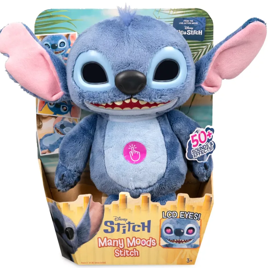 Clearance Just Play Peluche Stitch interactive de Disney, Lilo & Stitch (2025) - 34,5 cm Figurines