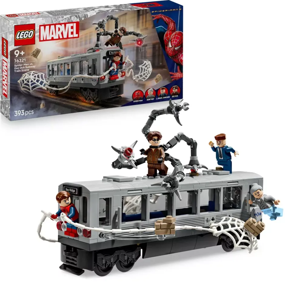 Best LEGO Marvel La scène du train de Spider-Man et Docteur Octopus 76321 Lego