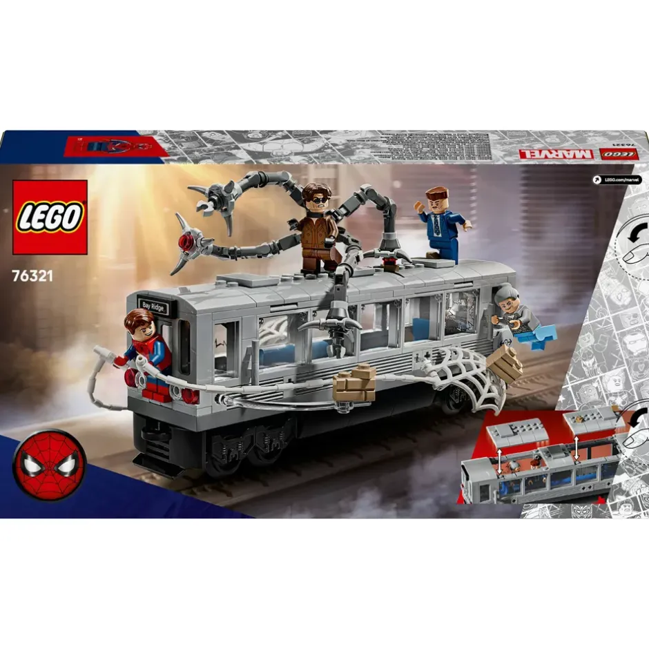 Best LEGO Marvel La scène du train de Spider-Man et Docteur Octopus 76321 Lego