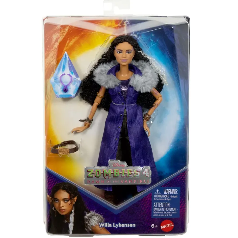 New Mattel Poupée mode Willa, Zombies 4 ː L'aube des vampires Poupées Disney
