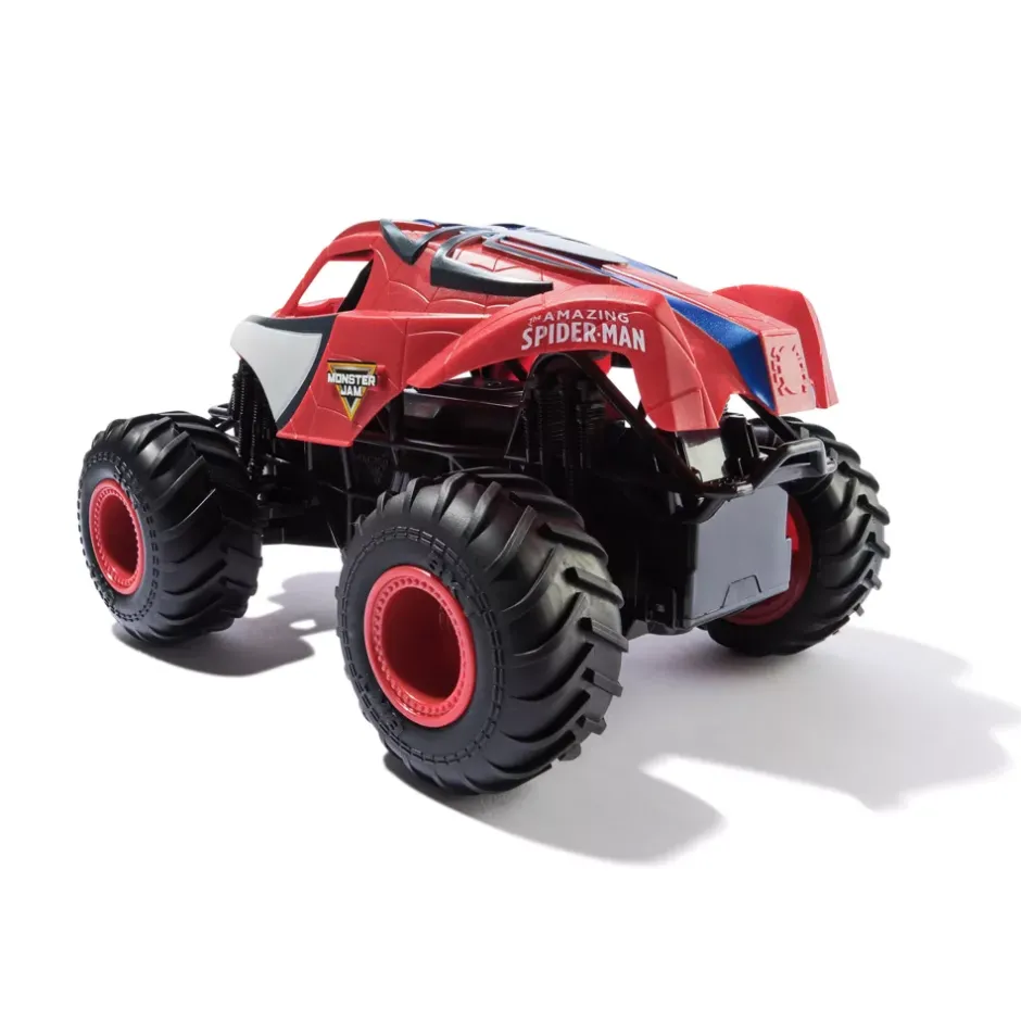 Monster Jam Monster Truck télécommandé Marvel The Amazing Spider-Man, échelle 1:24, jouets pour garçons et filles âgés de 4 ans et plus Véhicules