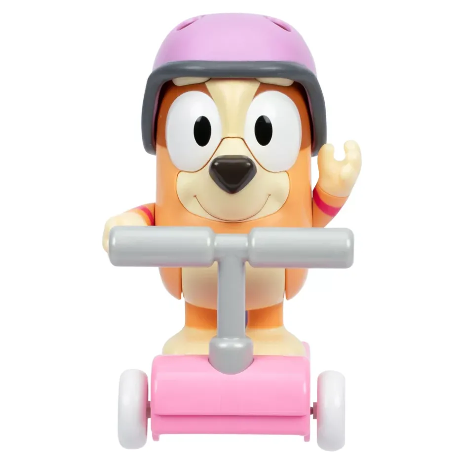 Moose Toys Figurine Bingo sur sa trottinette interactive, Bluey Figurines
