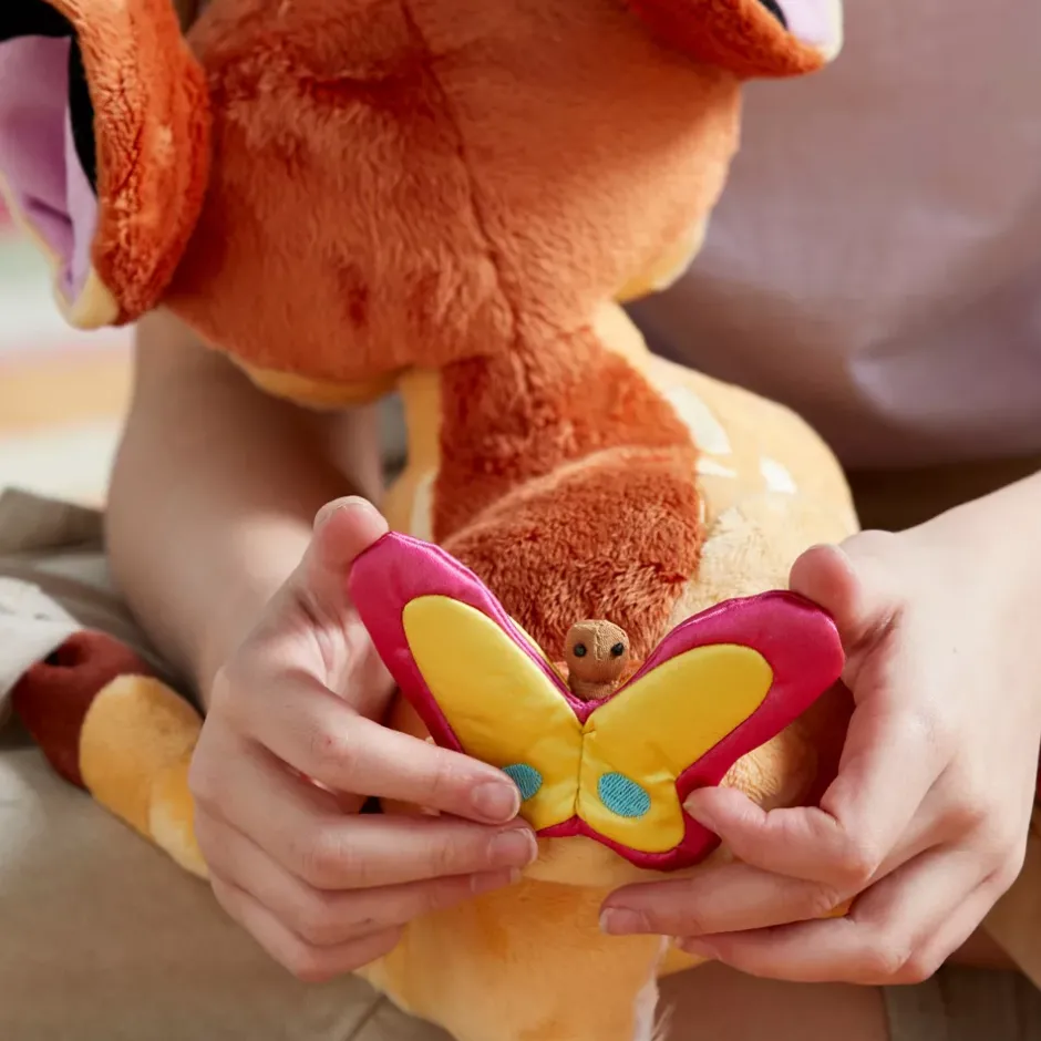 Sale Peluche Bambi de taille moyenne avec papillon Peluches