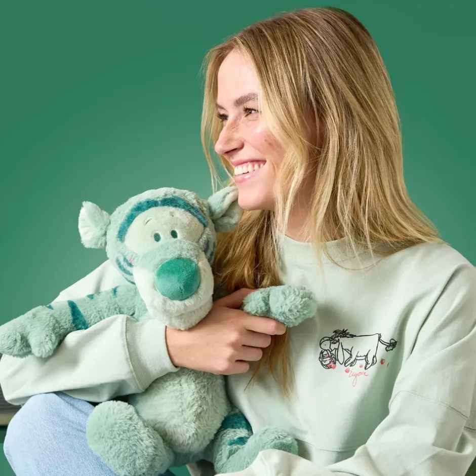 Discount Peluche Tigrou verte de taille moyenne, Winnie l'Ourson, 35 cm Peluches