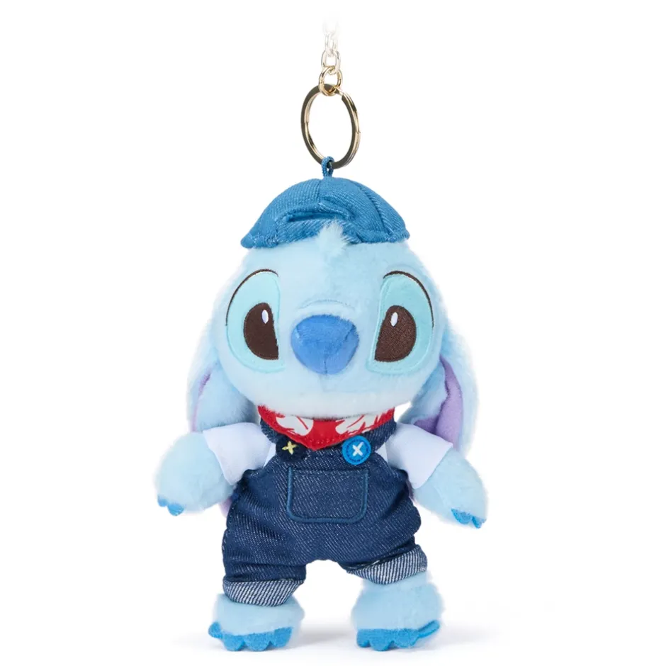 Discount Porte-clés petite peluche Stitch en denim, Lilo & Stitch, 18 cm Peluches