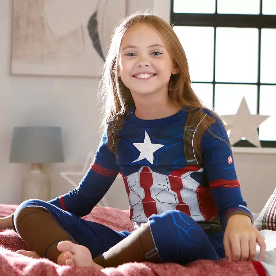 Hot Pyjama déguisement Captain America pour enfants Enfant Pyjamas Et Chaussons Pour Enfant