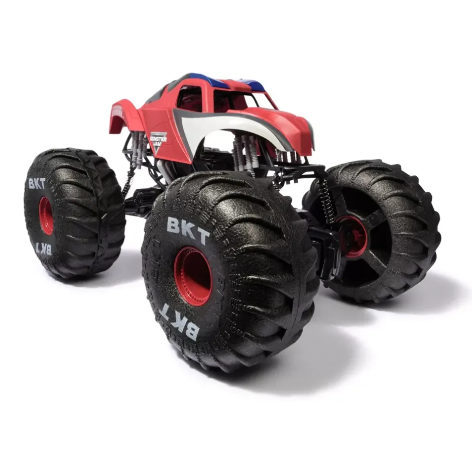 Spinmaster Monster Jam Monster Truck télécommandé Marvel Spider-Man géant, tout-terrain, plus de 60 cm de long, échelle 1:6 Véhicules
