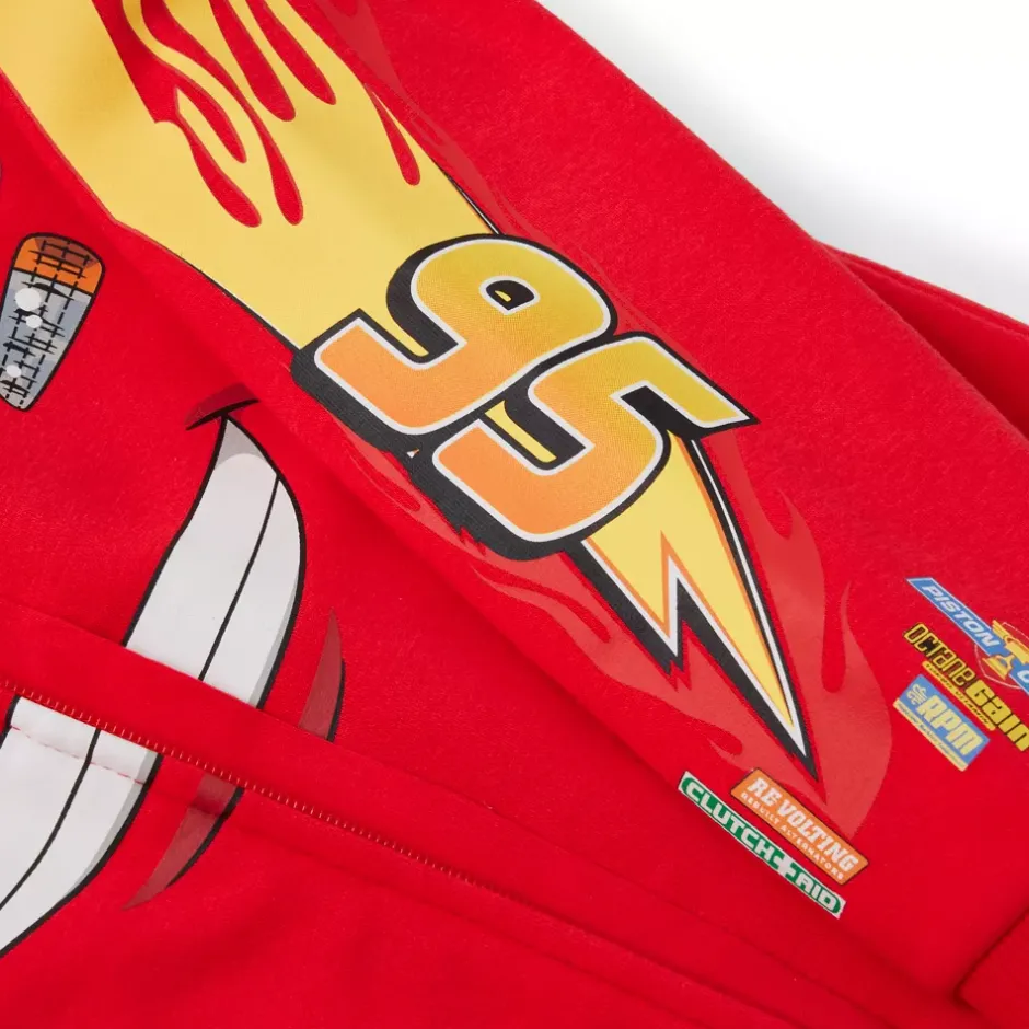 Sale Sweat Flash McQueen à capuche avec fermeture zippée pour enfants, Disney Pixar Cars Enfant Vêtements Pour Enfant