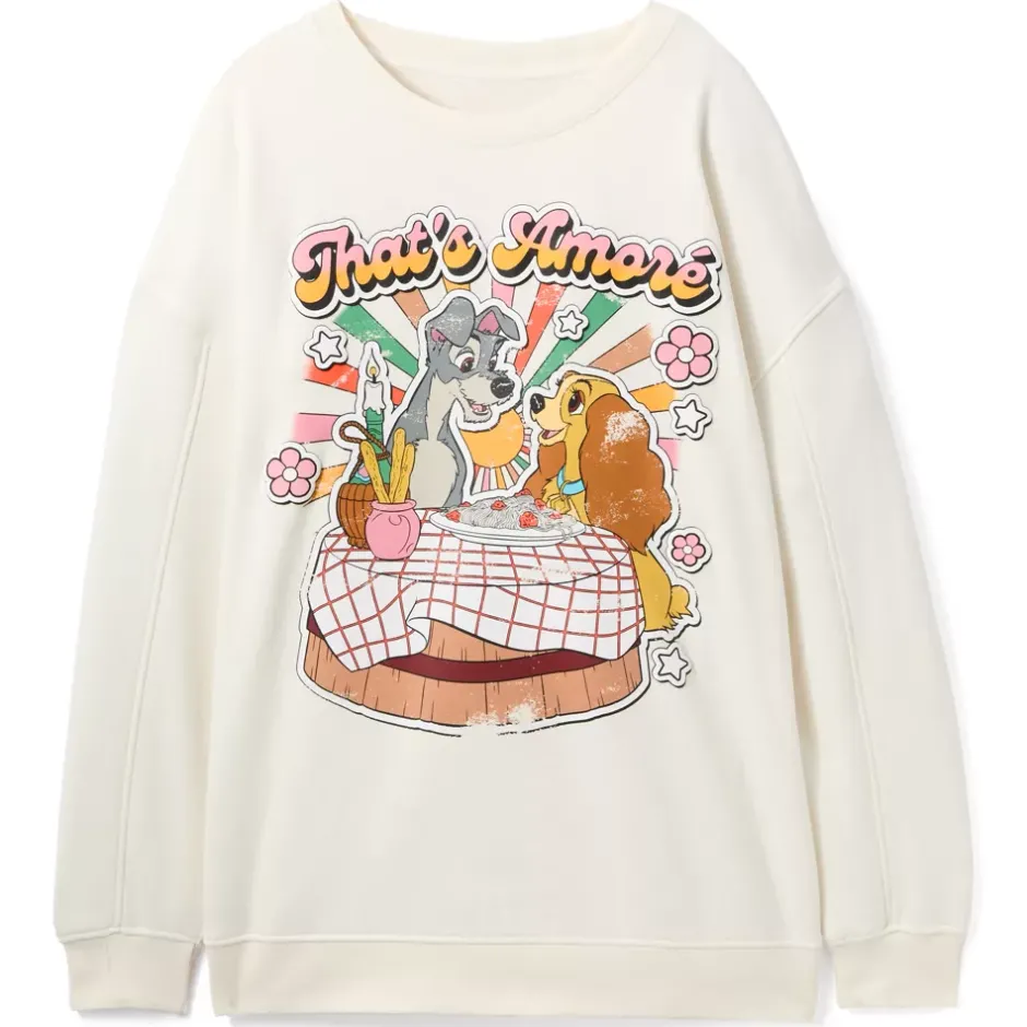 Sweat-shirt La Belle et le Clochard pour femmes Femme Mode Pour Femmes|Pull Et Sweat