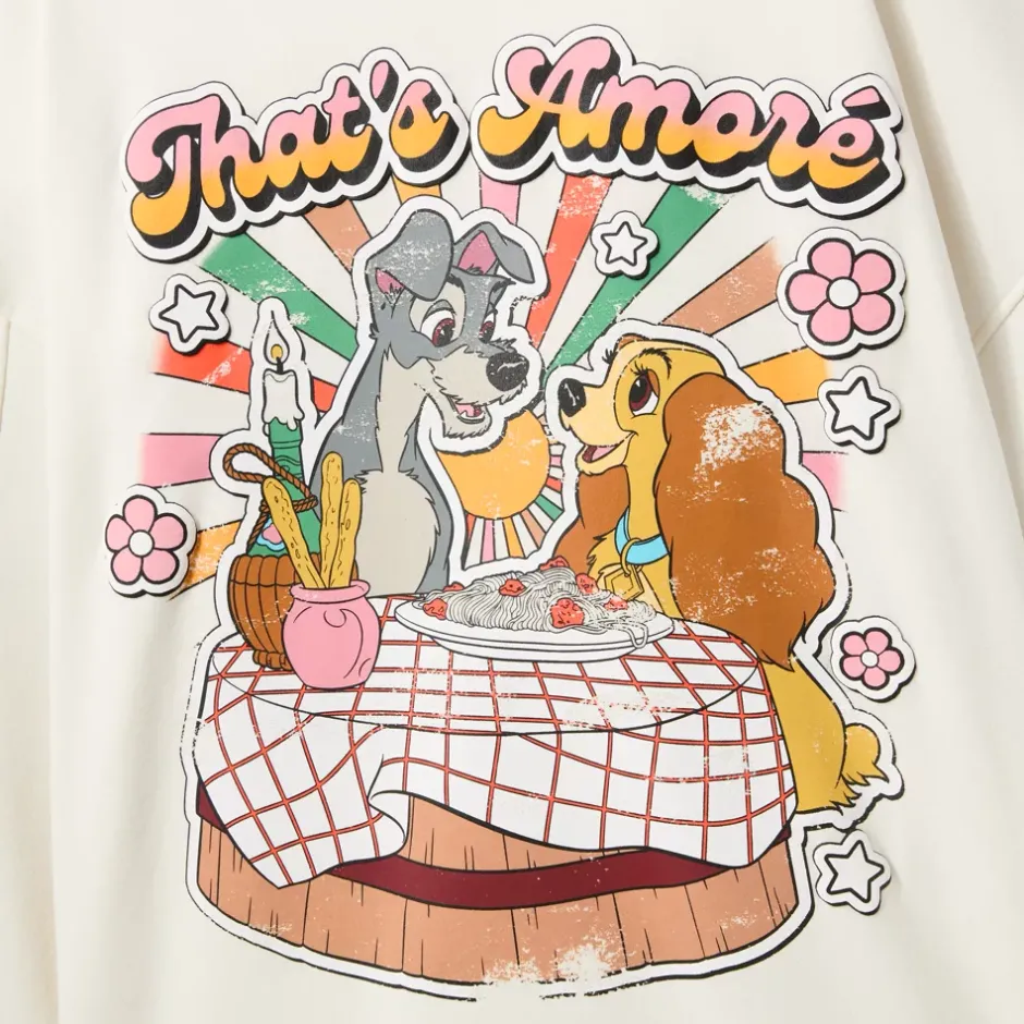 Sweat-shirt La Belle et le Clochard pour femmes Femme Mode Pour Femmes|Pull Et Sweat