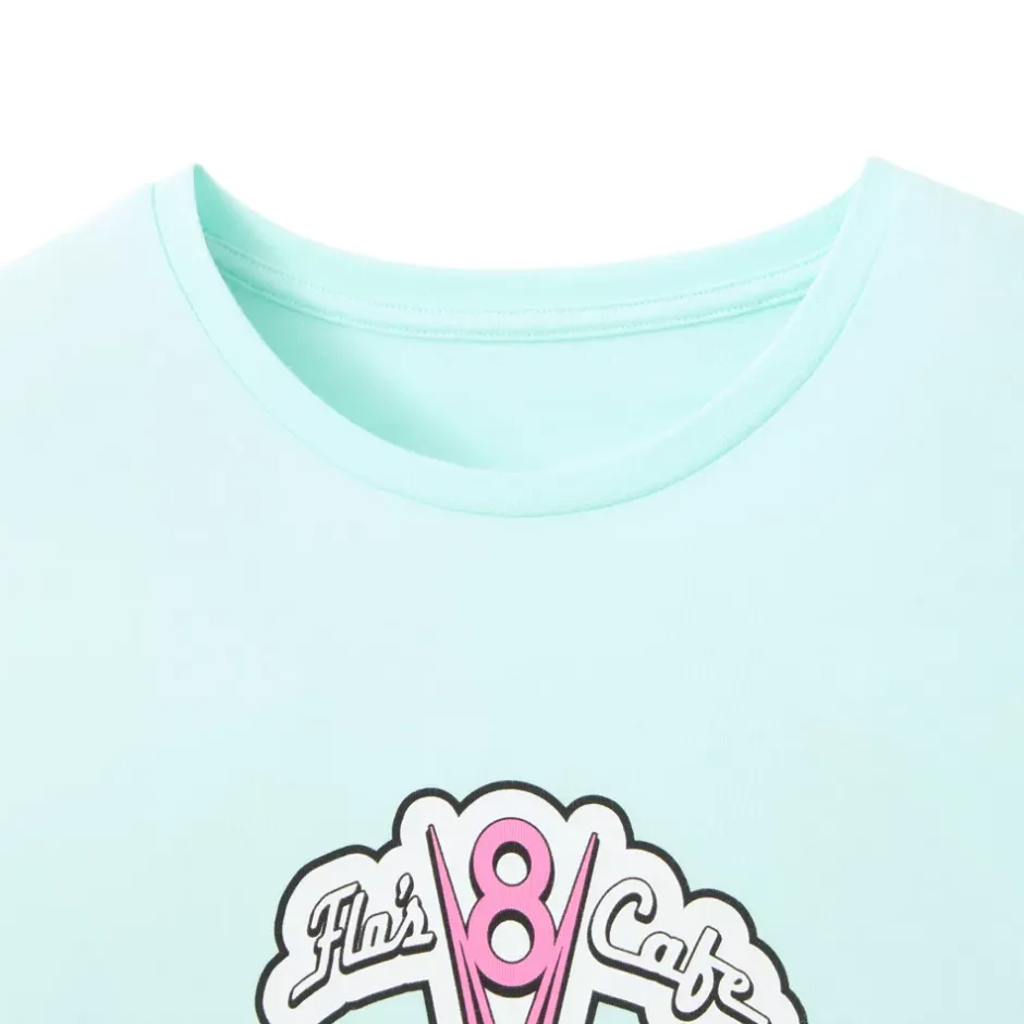 Discount T-shirt Café V8 de Flo bleu pour adultes, Disney Pixar Cars Femme Chemises Et T-Shirts|Vêtements Homme - T-Shirts, Sweats